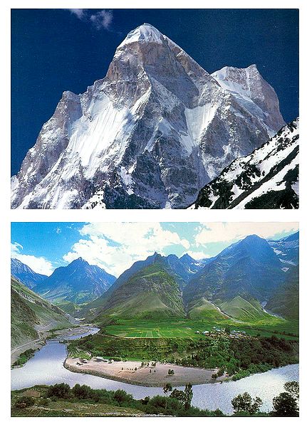 Shivling Peak and Tandi, Lahaul - Set of 2 Postcards