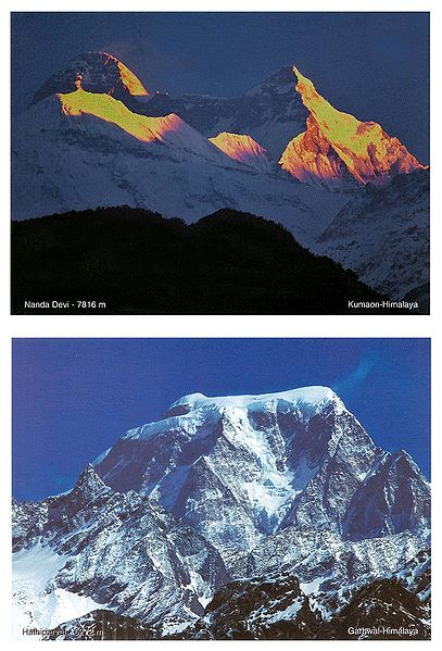 Nanda Devi and Hathiparvat - Set of 2 Postcards