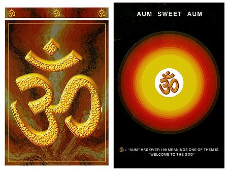 Hindu Symbol Om - Set of 2 Postcards