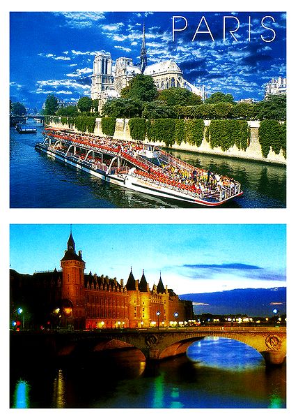Notre Dame and Conciergerie, Paris - Set of 2 Postcards
