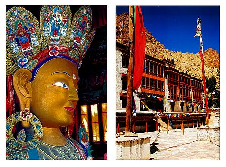 Lord Buddha and Hemis Gompa, Ladakh - Set of 2 Postcards