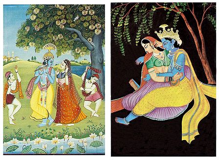 Secret Rendezvous of Radha Krishna - (Set of Two)