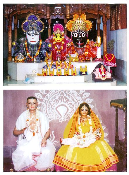 Jagannath, Balaram, Subhadra and Uncle, Aunt of Lord Chaitanya - (Set of Two)