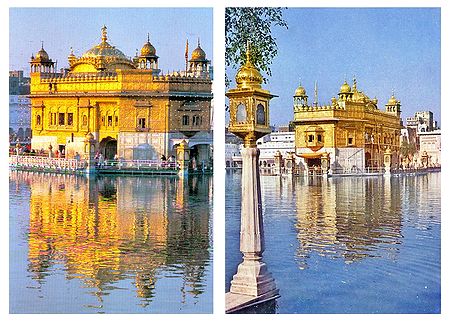 Golden Temple at Amritsar - Set of 2 Postcards