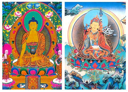 Sakyemune Buddha and Guru Padmasambhava - Set of 2 Postcards