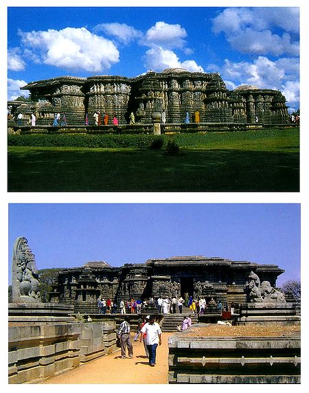 Hoysaleswara Temple, Karnataka - Set of 2 Postcards