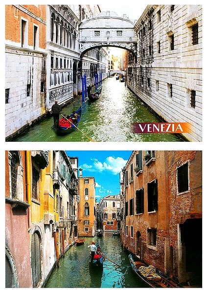 Bridge of Sighs, Venice, Italy - Set of 2 Postcards