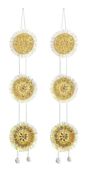 Set of 2 of Golden Chandmala - Accessory to Hang from the Deity's Hands
