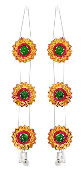 Set of 2 Small Paper Chandmala - Accessory to Hang from the Deity's Hands