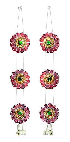 Set of 2 Small Paper Chandmala - Accessory to Hang from the Deity's Hands