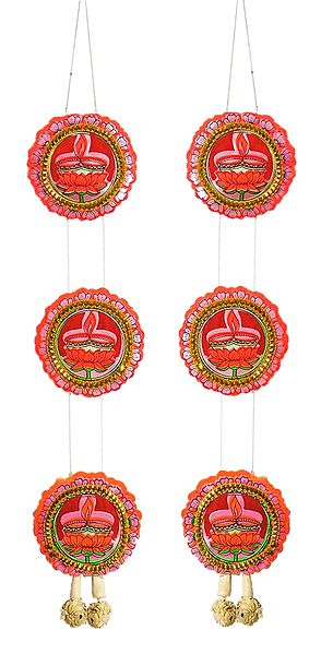 Pair of Paper Chandmala - Accessory to Hang from the Deity's Hands