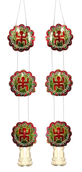 Pair of Small Paper Chandmala - Accessory to Hang from the Deity's Hands