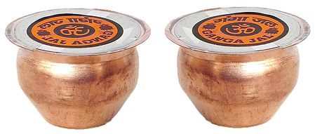Ganga Jal in a Pair of Copper Containers