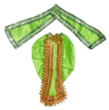 Green Dress for 8 Inches Krishna Idol