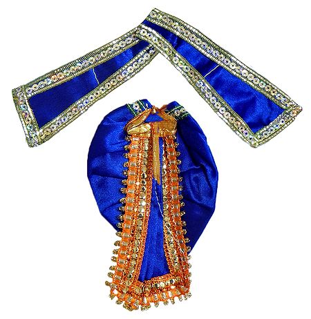 Blue Dress for 7 Inches Krishna Idol