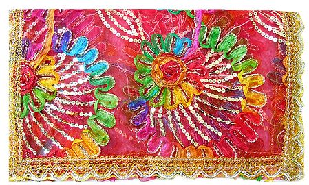 Multicolor Chunni with Sequin Work