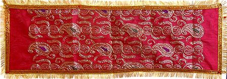 Sequined Paisley on Art Silk Chunni for Matarani