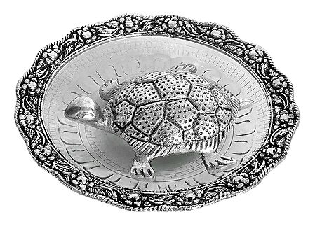 Vastu Tortoise Yantra on Glass Bowl for Longevity and Wealth