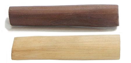 White and Red Sandalwood Stick to Make Sandalwood Paste