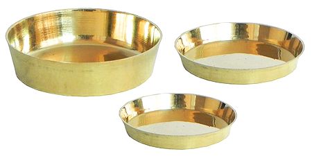 Three Brass Puja Thali