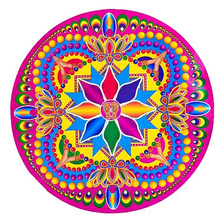 Colorful Design on Paper Sticker