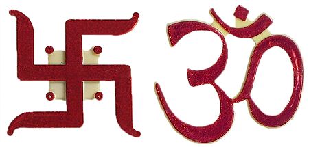 Swastik and Om (Auspicious Hindu Symbols)