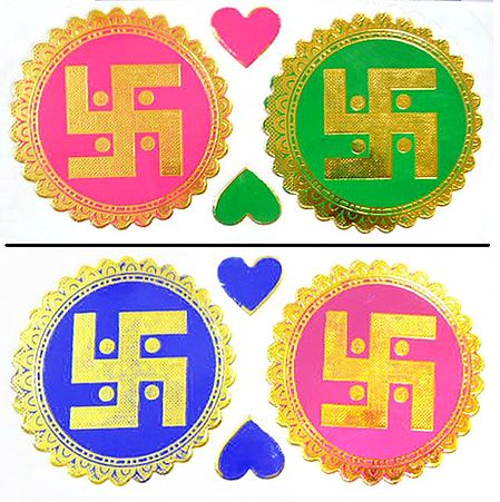 Two Pair of Swastik (Auspicious Hindu Symbol)