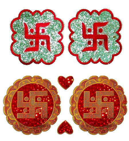 2 Pair of Sticker Swastika - Hindu Symbol