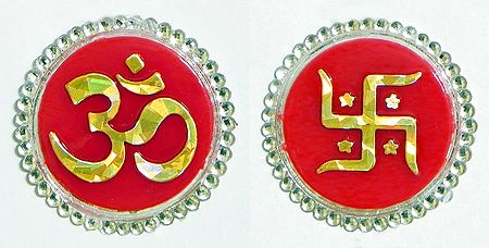 Om and Swastika (Auspicious Hindu Symbols)