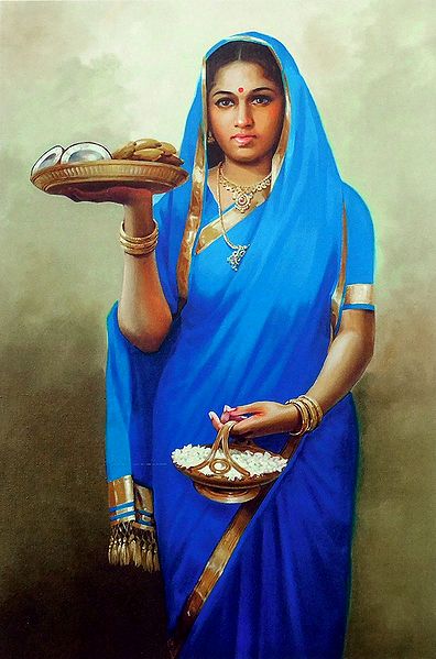Lady with Puja Thali