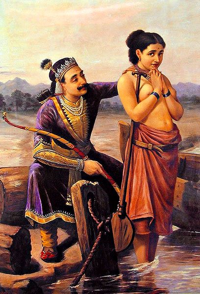 King Shantanu Falling in Love With Satyavati (Matsyagandha)