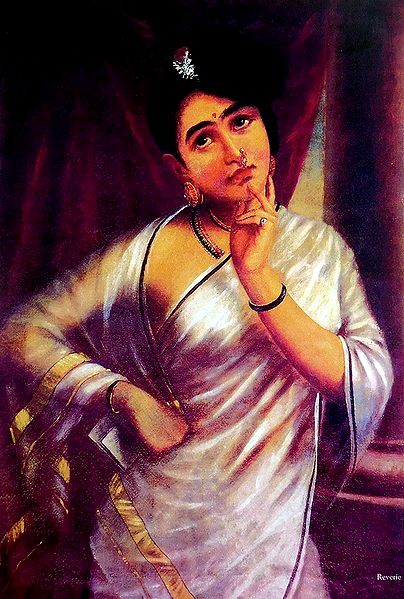 Reverie - Portrait of Keralite Lady Day Dreaming