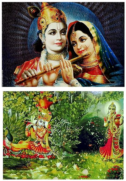 Radha Krishna - Set of 2 Posters
