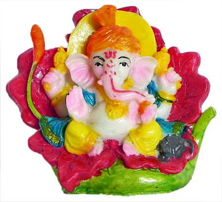 Ganesha Sitting on a Flower