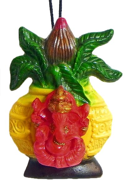 Ganesha on Kalash - Car Hanging