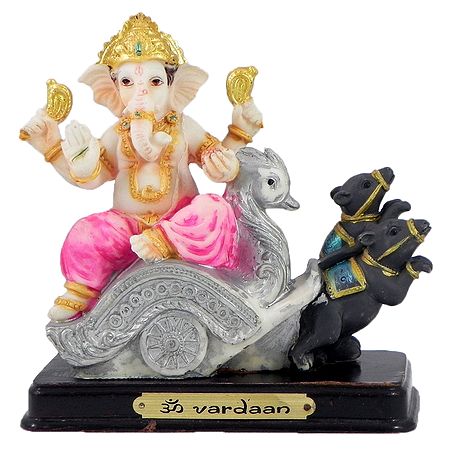 Lord Ganesha on Mouse Chariot