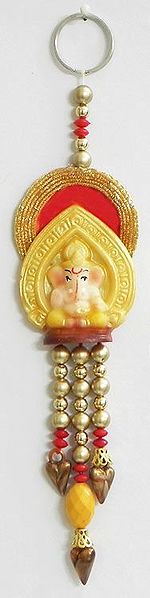 Lord Ganesha with Hanging Balls - Wall Hanging