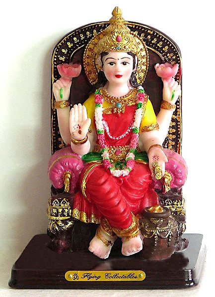 Lakshmi Sitting on Throne