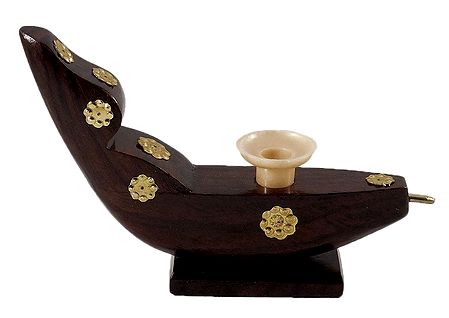 Wooden Boat with Pen Stand