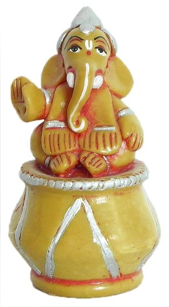 Lord Ganesha Sitting on Tabla