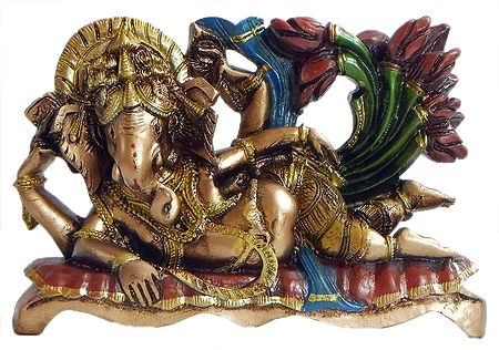 Reclining Ganesha on a Bed
