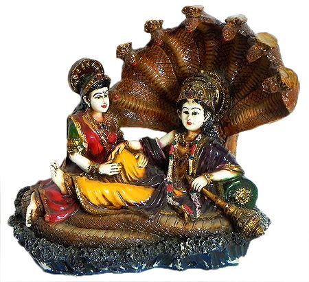 Vishnu Resting on Sheshanaga with Lakshmi