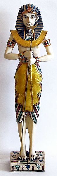 Standing Egyptian King with Long Bird Stick