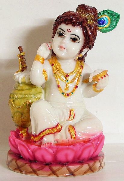 Young Krishna Eating Butter