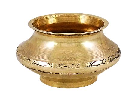 Carved Brass Kalash for Holy Water