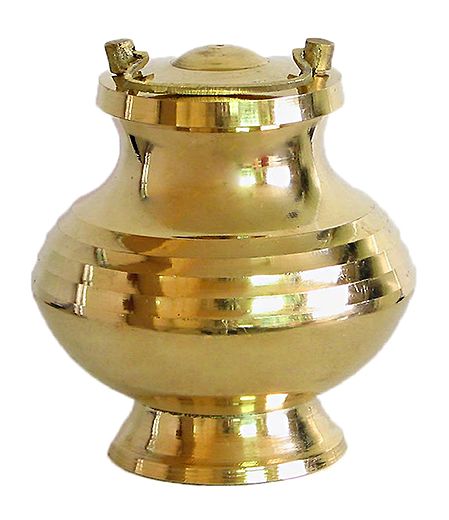 Kamandalu with Lid (Brass Container for Sacred Water)