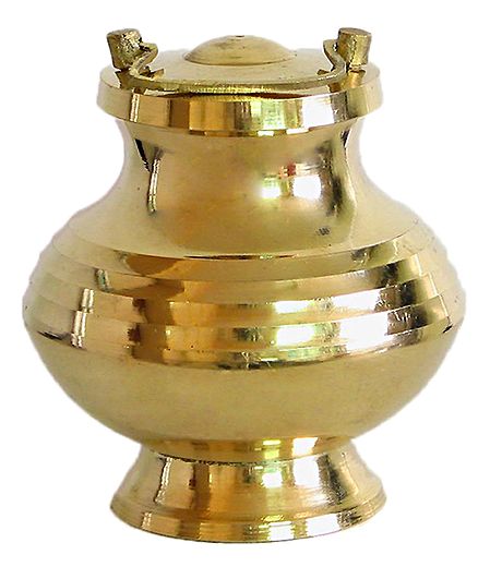 Kamandalu with Lid (Brass Container for Sacred Water)