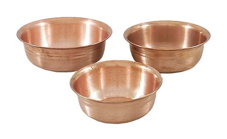 Set of 3 Copper Bowls