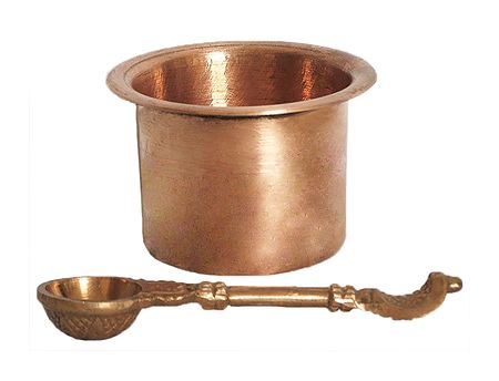 Copper Container for Charanamrita