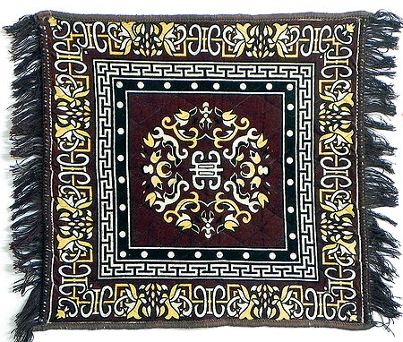 Brown Velvet Ritual Carpet Mat